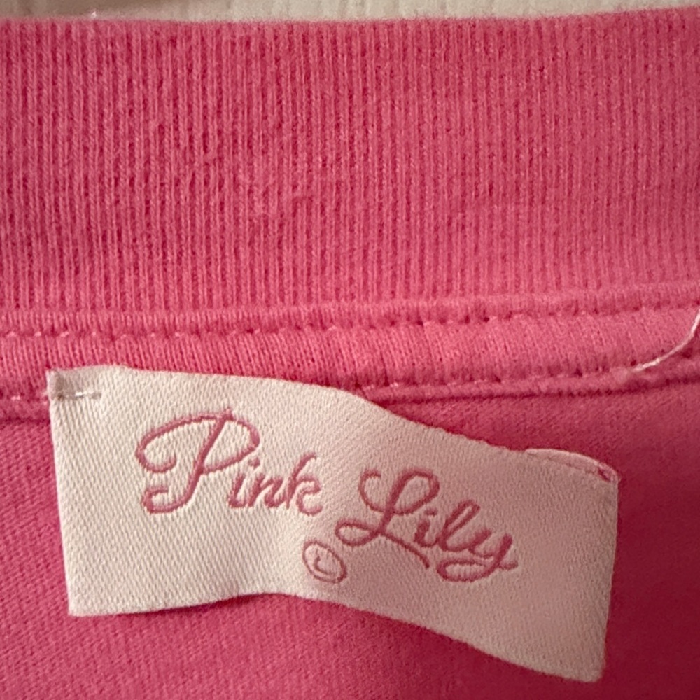 Pink Lily "In Dolly We Trust" Pink Western Graphic Tee - Size L - Picture 3 of 5